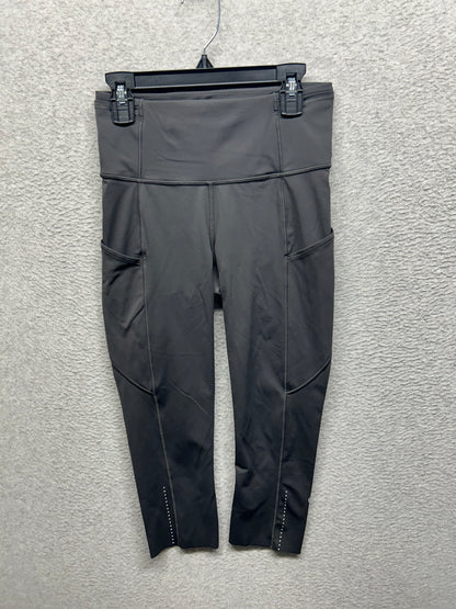 Lululemon Fast and Free High-Rise Crop 19" Size 4 (Square) Graphite Grey