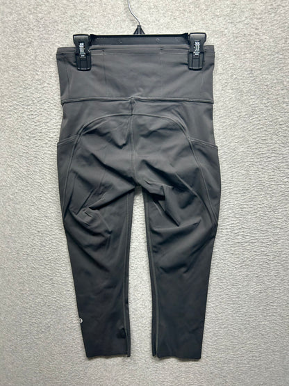 Lululemon Fast and Free High-Rise Crop 19" Size 4 (Square) Graphite Grey