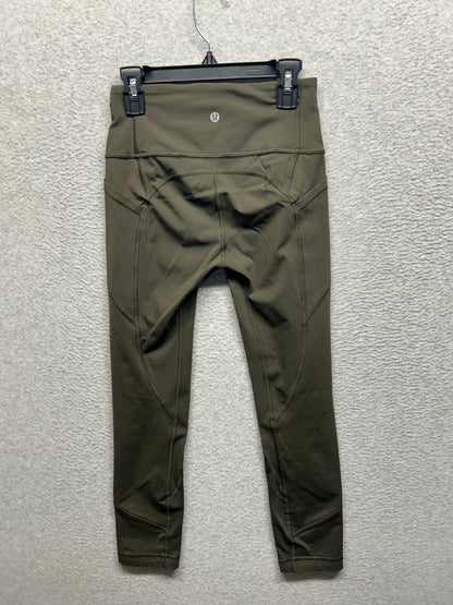 Lululemon All The Right Places Crop II 23" Size 4 Dark Olive