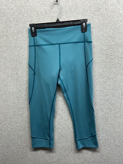 Lululemon In Movement Crop Everlux 19" Size 8 Pacific Teal