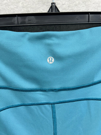 Lululemon In Movement Crop Everlux 19" Size 8 Pacific Teal