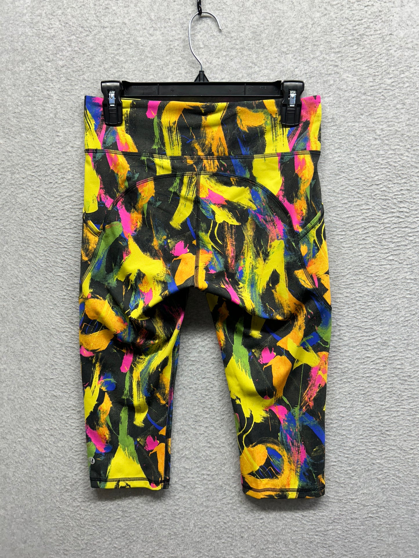 Lululemon Invigorate High-Rise Crop 17" Size 8 Undertone Black Multi