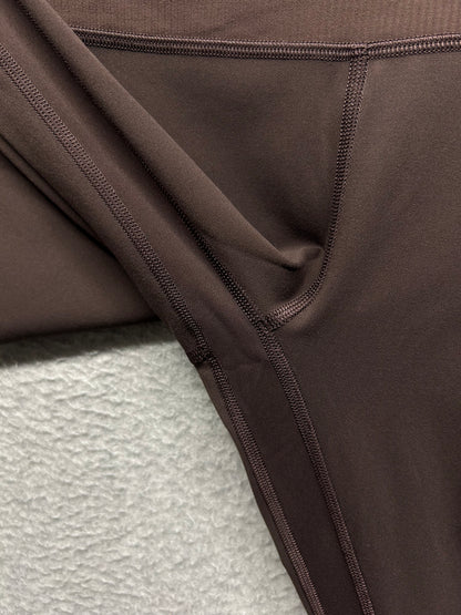 Lululemon Align Super-High-Rise Ribbed-Trim Tight 28" Size 4 (Square) Espresso
