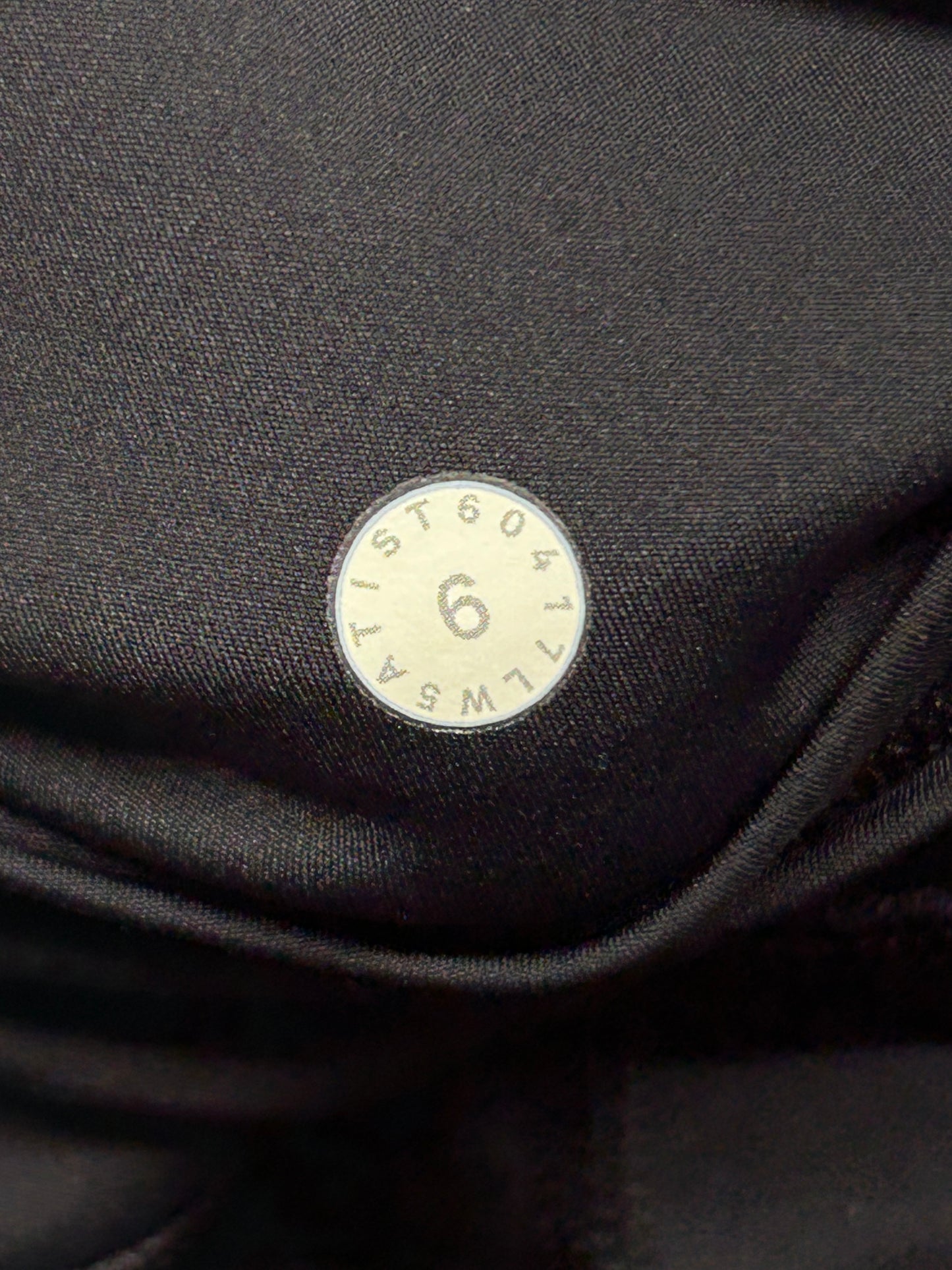 Lululemon Fast & Free 7/8 Tight II Nulux 25" Size 6 Black