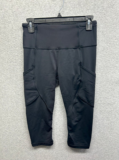 Lululemon Crop Leggings With Pockets Size 6 Black