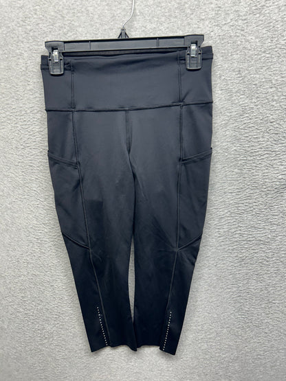 Lululemon Fast & Free Crop II 19" Size 6 Black