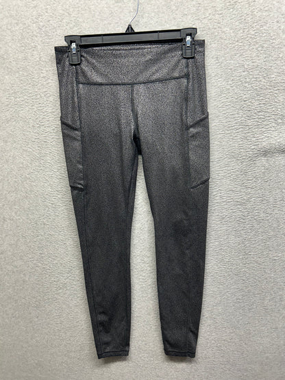 Lululemon Speed Up Tight Luxtreme 28" Size 6 Luminosity Foil Print Black Silver