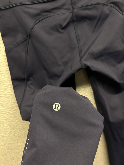 Lululemon Fast & Free Crop II 19" Size 6 Midnight Navy