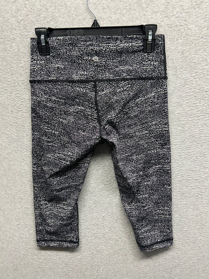 Lululemon Wunder Under Hi-Rise 17" Size 8 Air Time White Black
