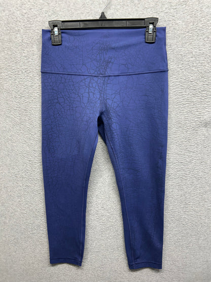Lululemon Wunder Train High-Rise Crop 23" Size 8 Thread Dye Night Sea Black