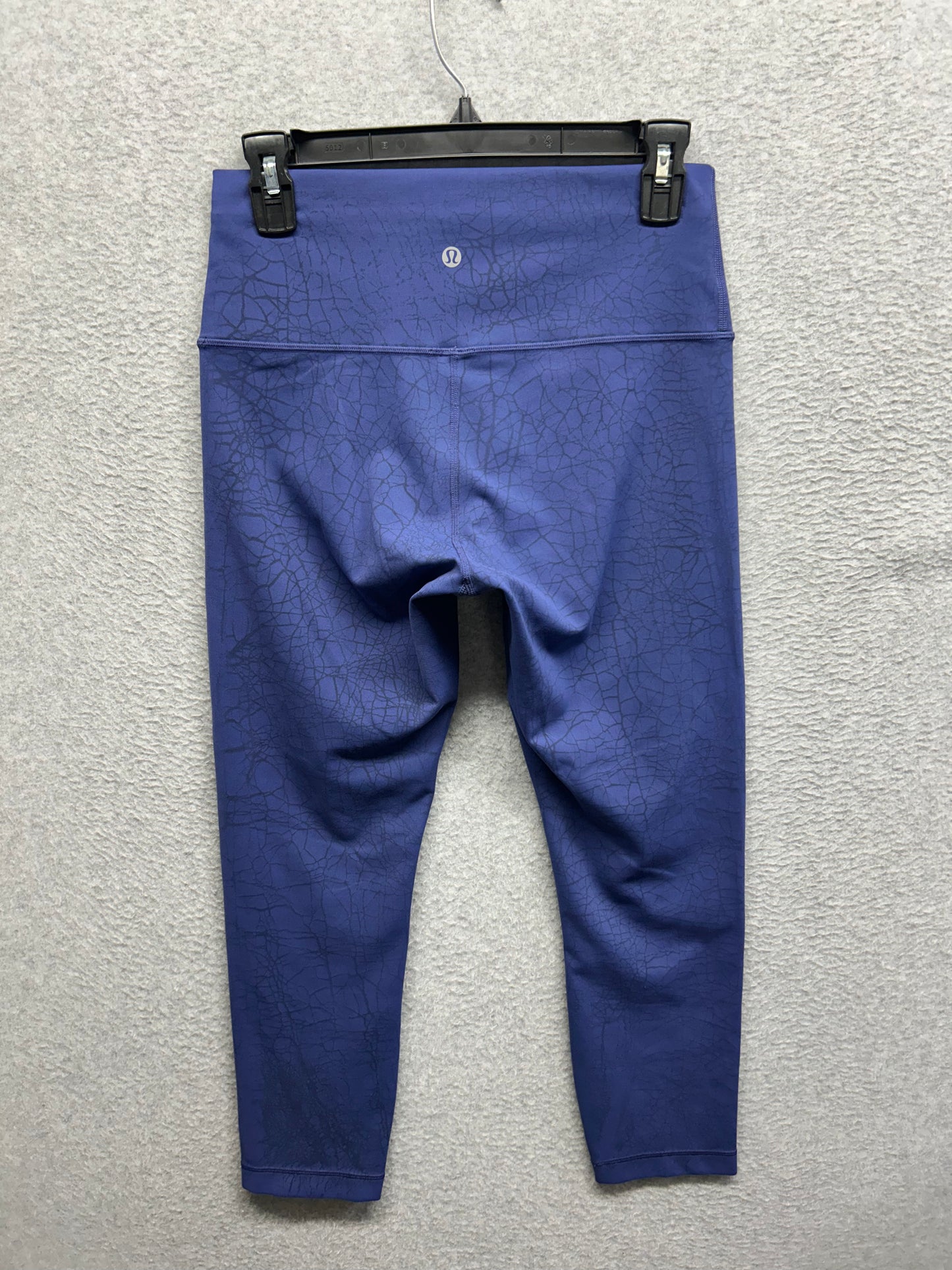 Lululemon Wunder Train High-Rise Crop 23" Size 8 Thread Dye Night Sea Black