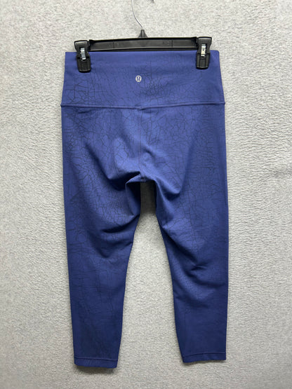 Lululemon Wunder Train High-Rise Crop 23" Size 8 Thread Dye Night Sea Black