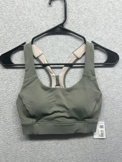 Lululemon Power Through Bra Size 4 Green Grey Sage