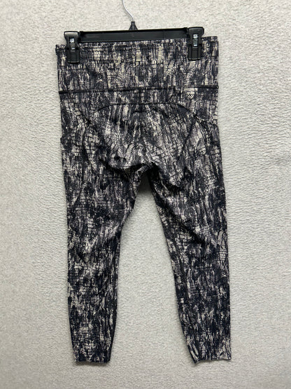 Lululemon Fast and Free High-Rise Tight 25" Size 8 Lino Slide Alpine White Black