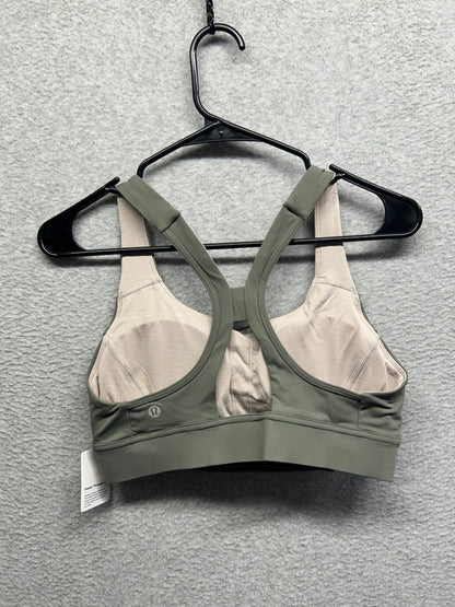 Lululemon Power Through Bra Size 8 Green Grey Sage