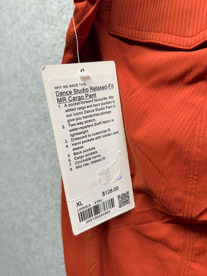 Lululemon Dance Studio Relaxed-Fit Mid-Rise Cargo Pant Size XL Autumn Rust