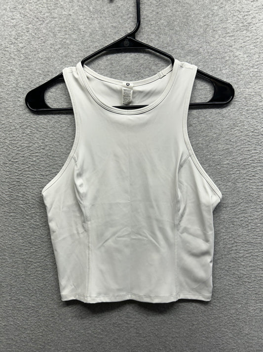 Lululemon Nulux Racerback Cropped Run Tank Top Size 8 Light Vapor