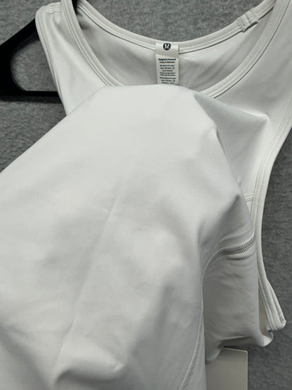 Lululemon Nulux Racerback Cropped Run Tank Top Size 8 Light Vapor