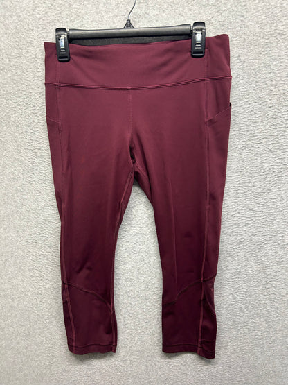 Lululemon Pace Rival Crop 22" Size 8 Garnet