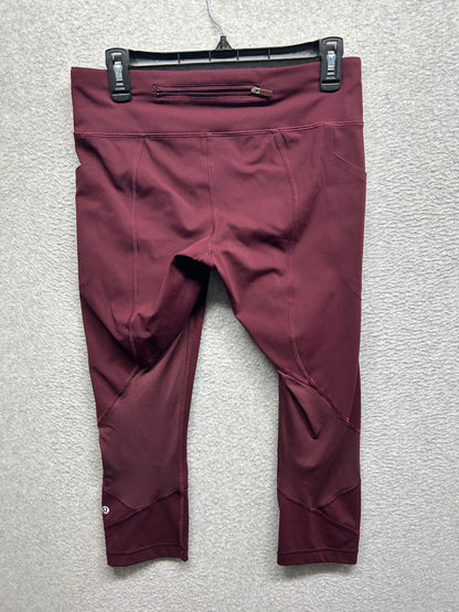 Lululemon Pace Rival Crop 22" Size 8 Garnet