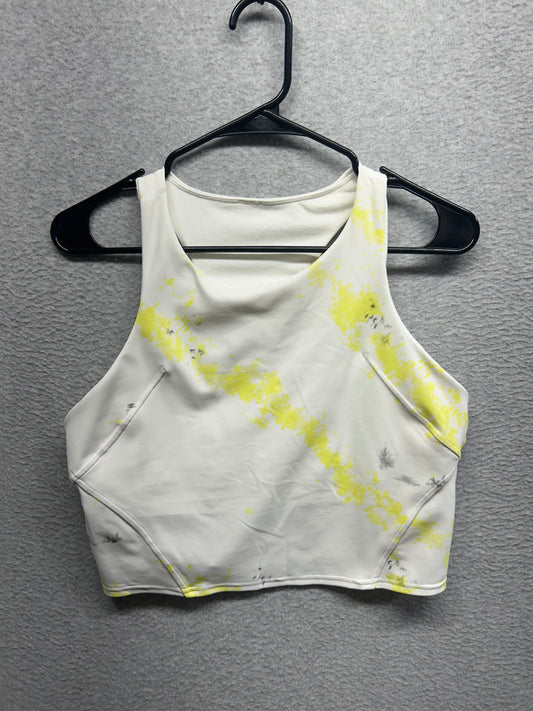 Lululemon Invigorate Training Tank Top Size 12 Cross Court Wash Electric Lemon Multi