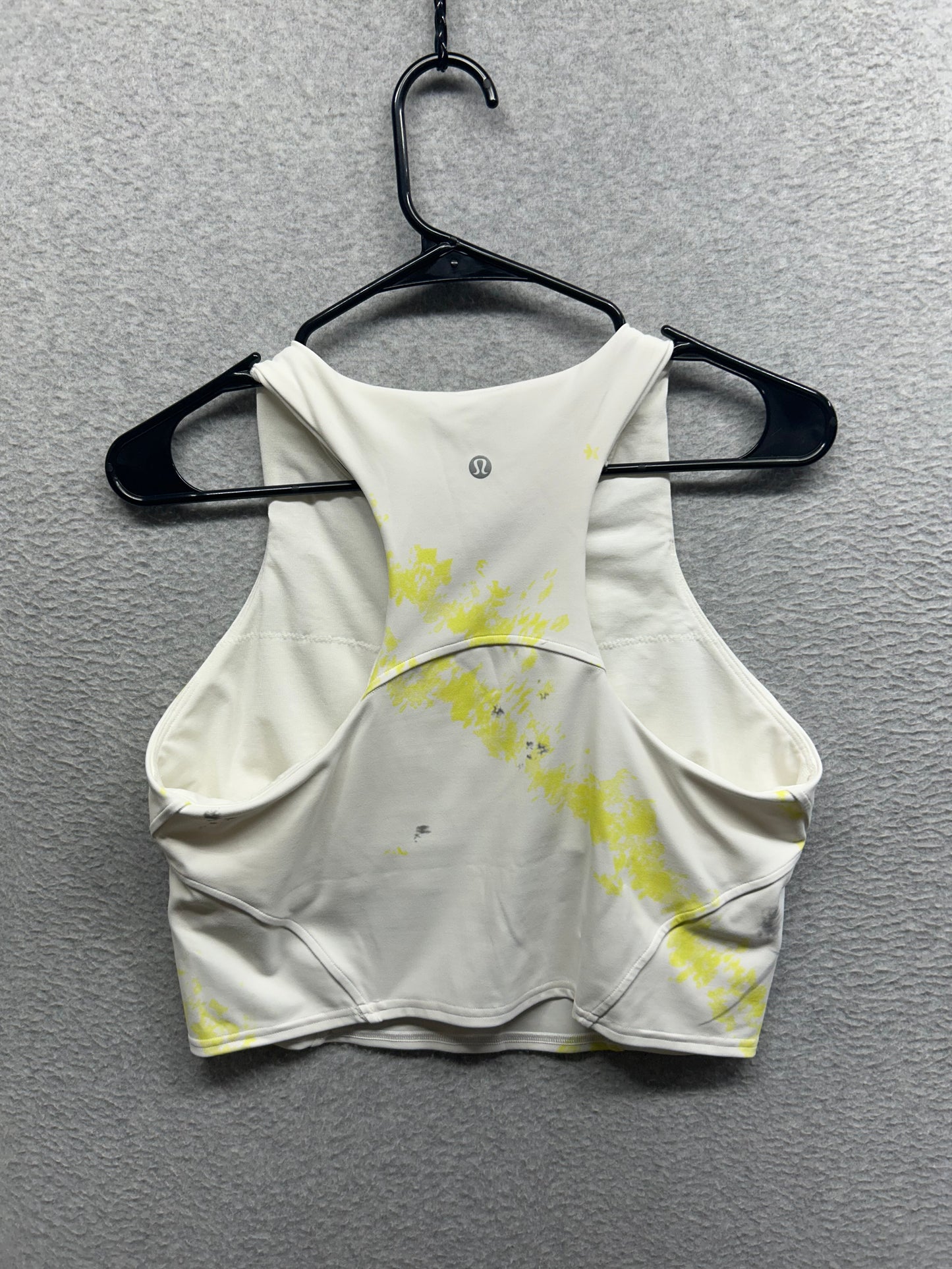 Lululemon Invigorate Training Tank Top Size 12 Cross Court Wash Electric Lemon Multi