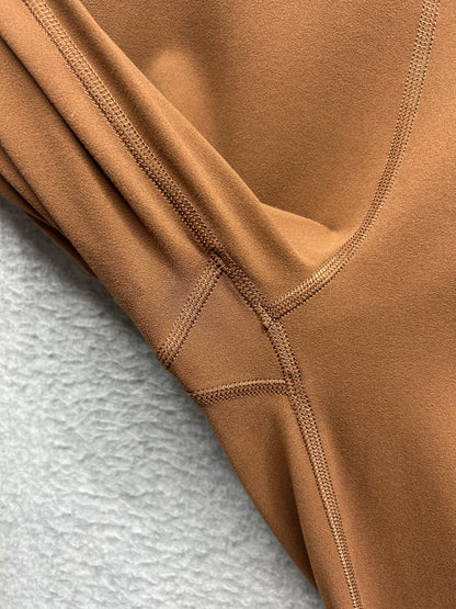 Lululemon Groove Super-High-Rise Flared Pant Nulu Size 10 Roasted Brown