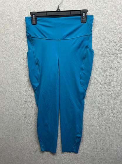 Lululemon Fast and Free High-Rise Tight 25" 5 Pocket Size 10 (Square) Hawaiian Blue