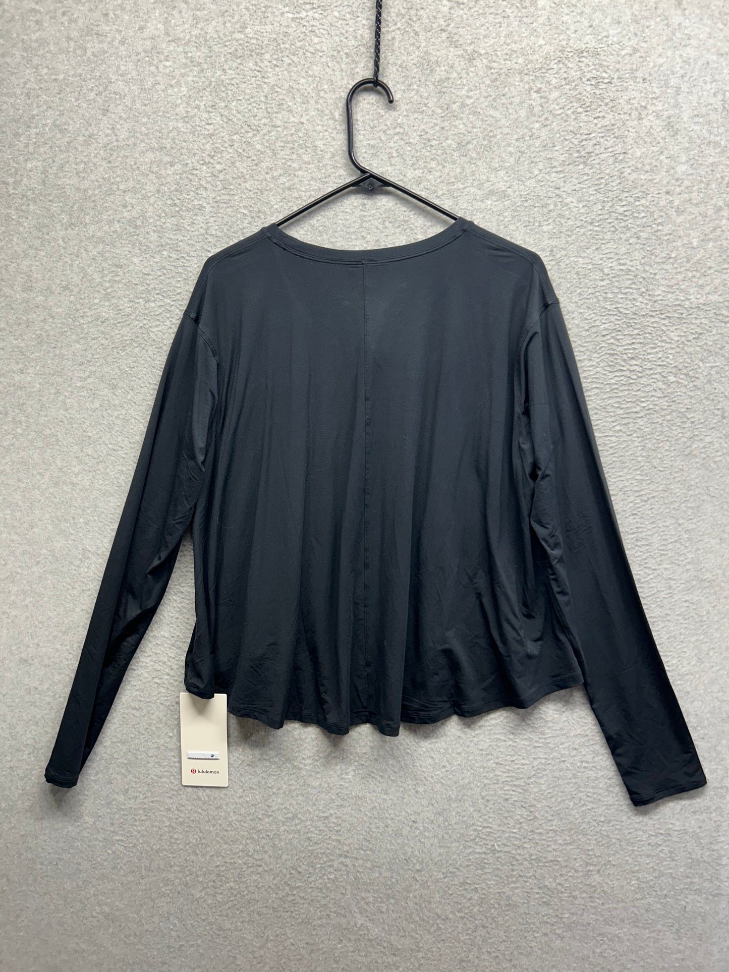 Lululemon Modal Relaxed-Fit Lounge Long-Sleeve Shirt Size 8 Black