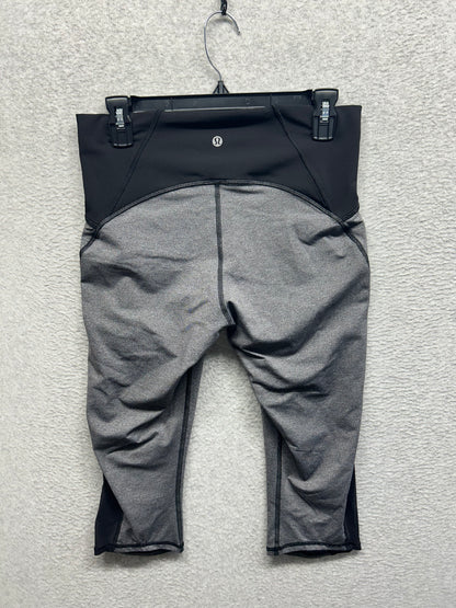 Lululemon Train Times Crop 17" Size 10 Heathered Gray