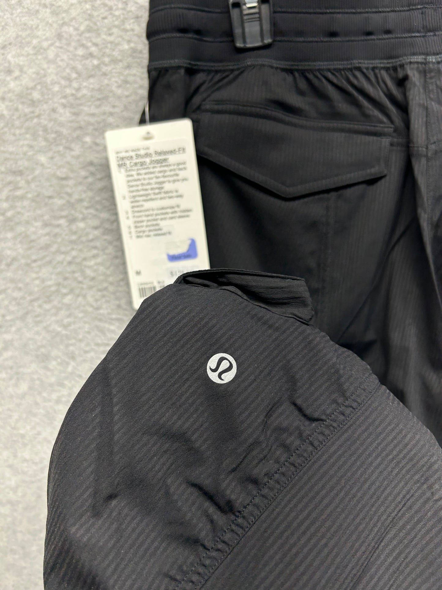 Lululemon Dance Studio Relaxed-Fit Mid-Rise Cargo Jogger Size Medium M Black