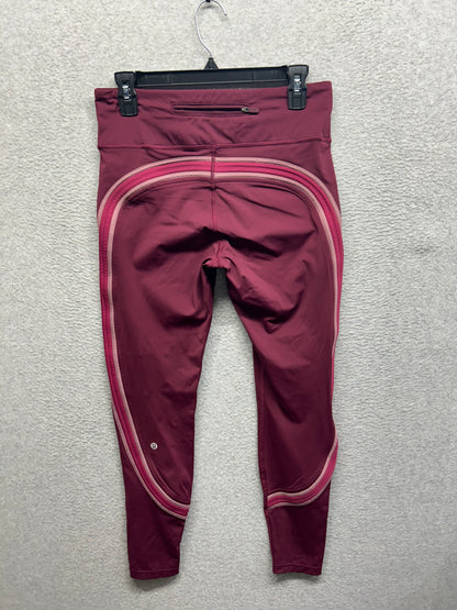 Lululemon Run Crew Tight 28" Size 10 Deep Ruby