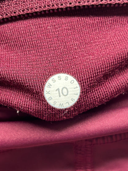 Lululemon Run Crew Tight 28" Size 10 Deep Ruby