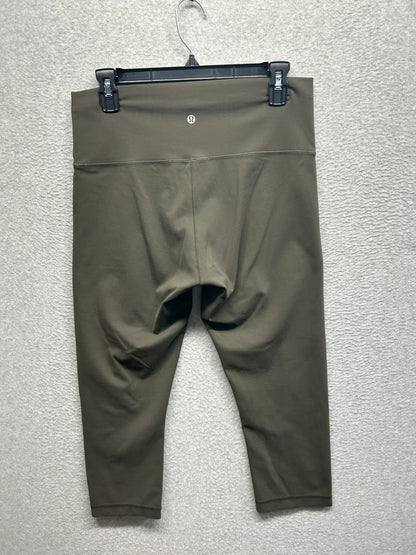 Lululemon Wunder Train High-Rise Crop 21" Size 12 Dark Olive