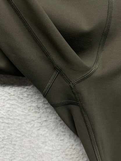 Lululemon Wunder Train High-Rise Crop 21" Size 12 Dark Olive