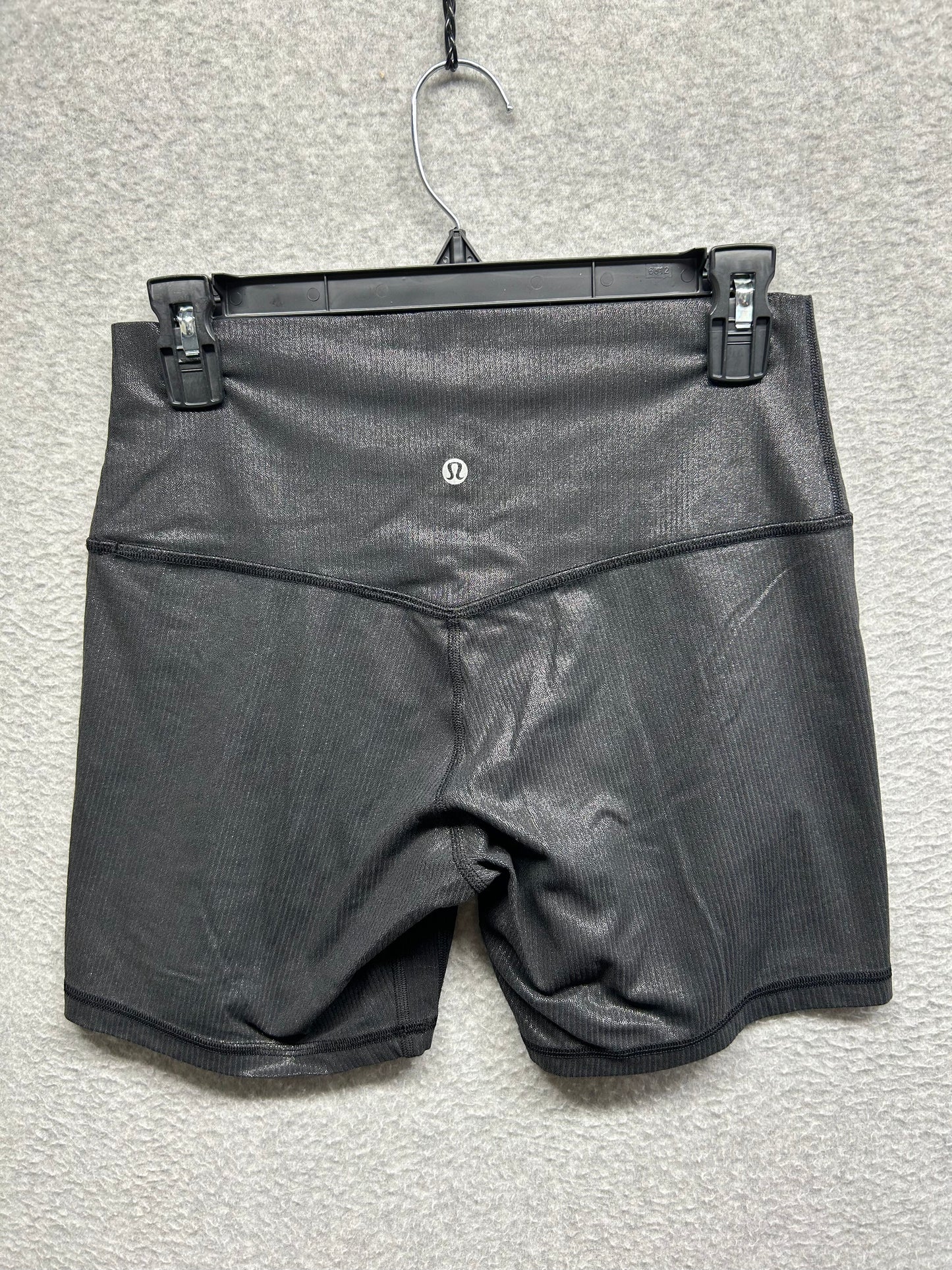 Lululemon Align Ribbed High-Rise Short 6" Shine Size 10 (Square) Black