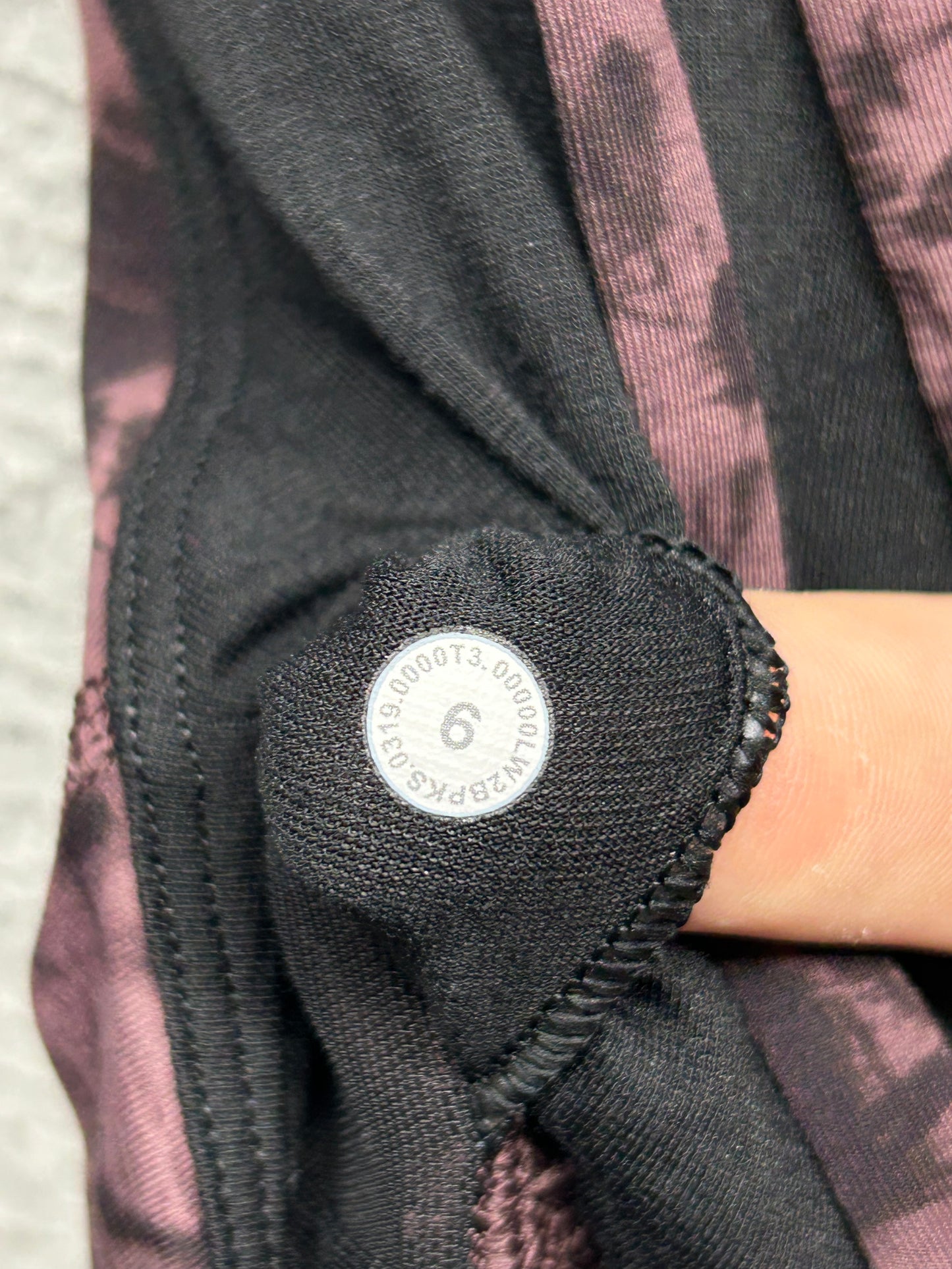 Lululemon Energy Bra Long Line Size 6 Mini Dusk Floral Antique Bark Black