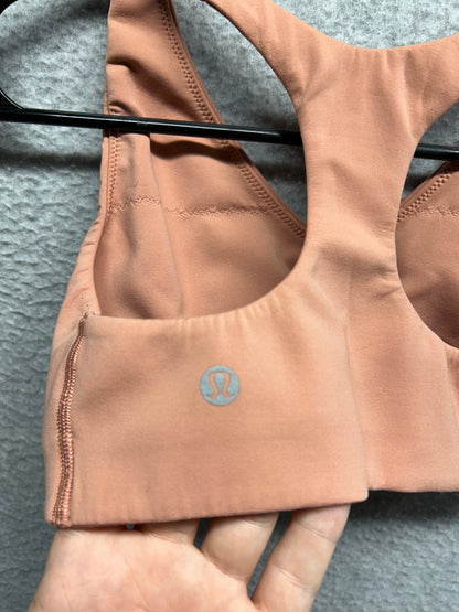 Lululemon In Alignment Racerback Bra Size 4 Pink Savannah