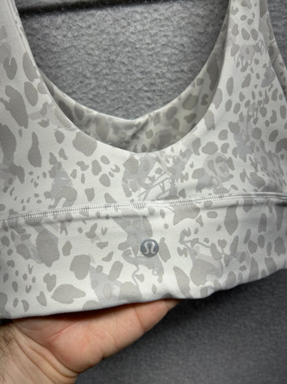 Lululemon Align Reversible Bra Size 12 Cheetah Camo Antique White Multi