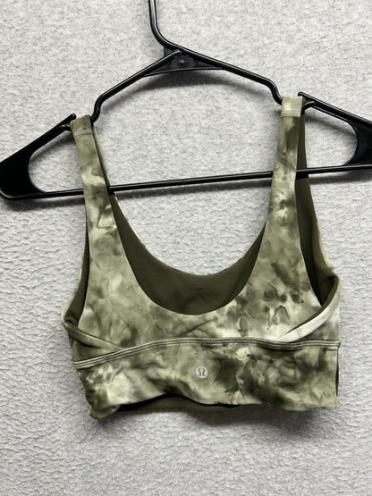 Lululemon Align Reversible Bra Size 4 Diamond Dye Light Sage Medium Olive / Dark Olive