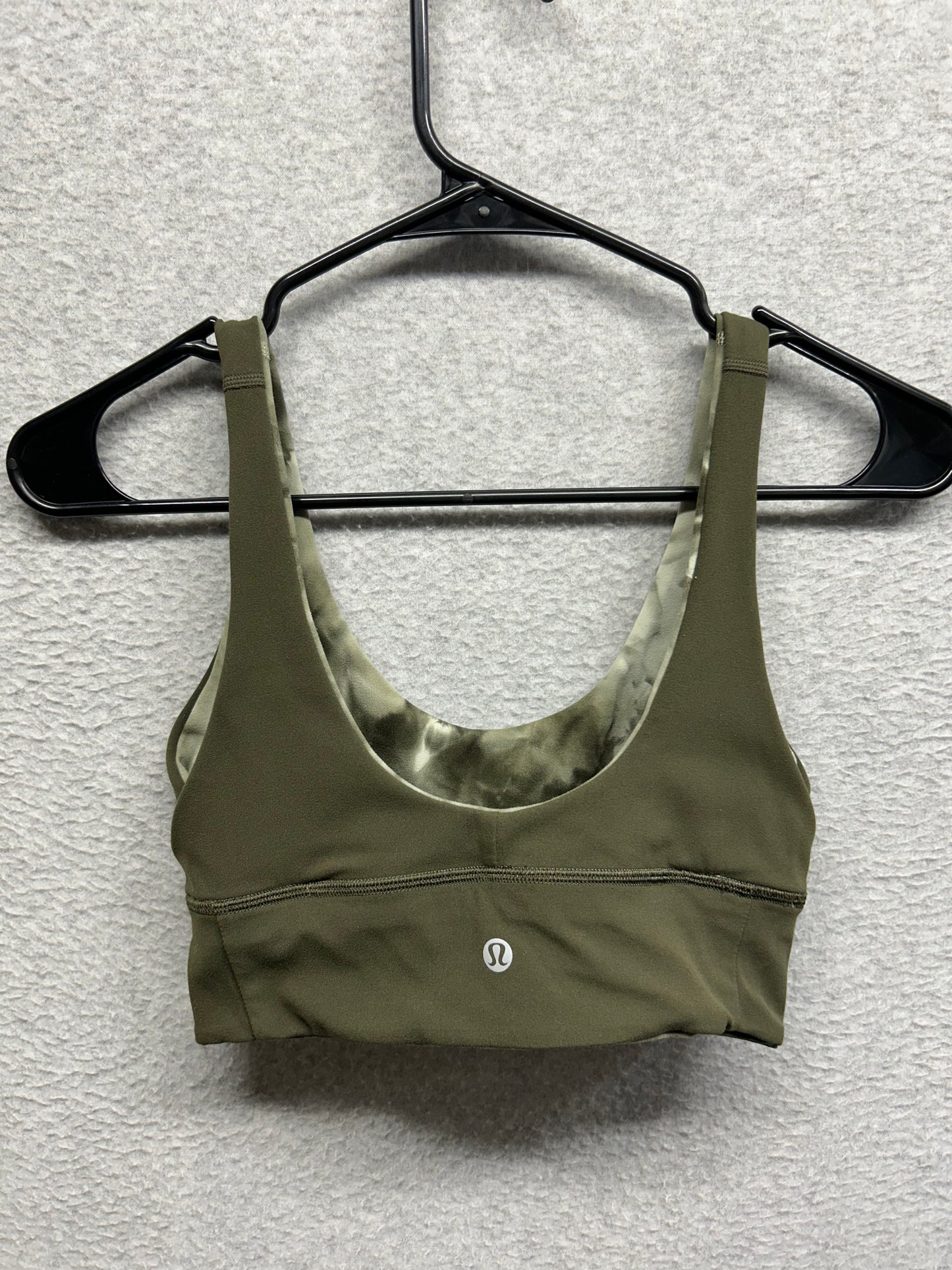 Lululemon Align Reversible Bra Size 4 Diamond Dye Light Sage Medium Olive / Dark Olive