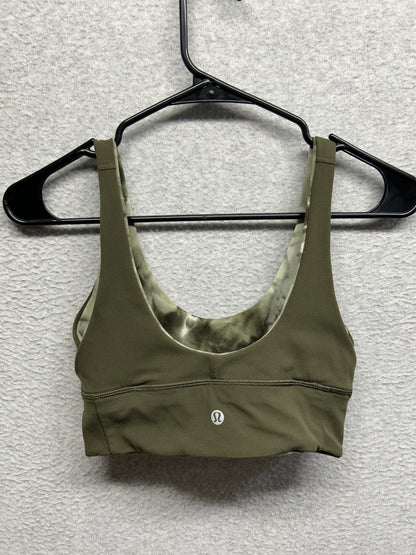 Lululemon Align Reversible Bra Size 4 Diamond Dye Light Sage Medium Olive / Dark Olive