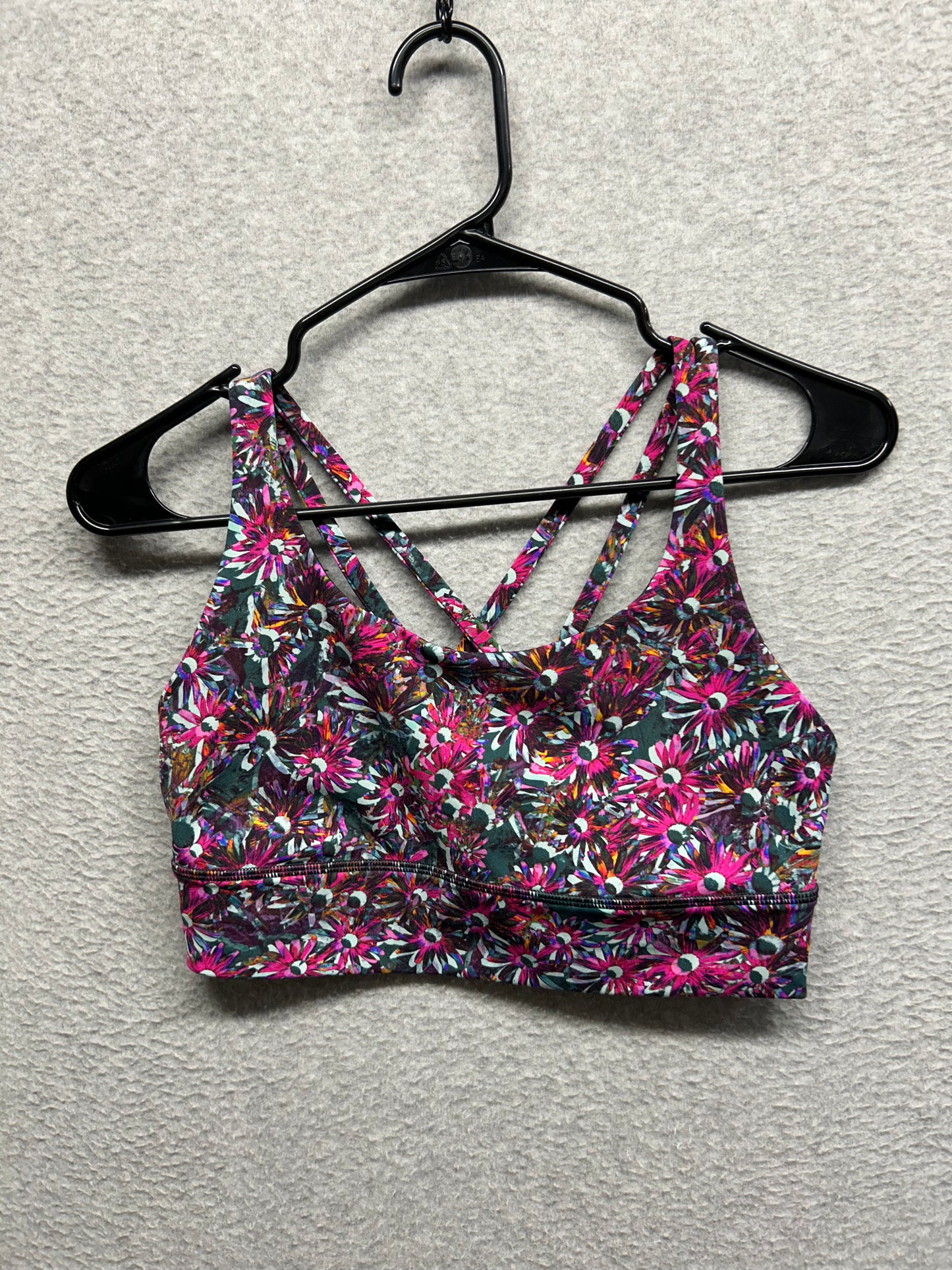 Lululemon Energy Longline Bra Size 8 Floral Electric Multi