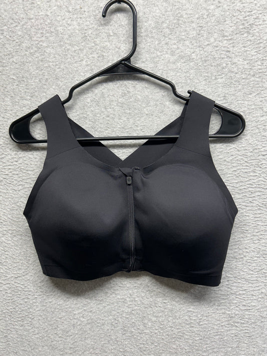 Lululemon Enlite Bra Zip Front Size 36DD Black