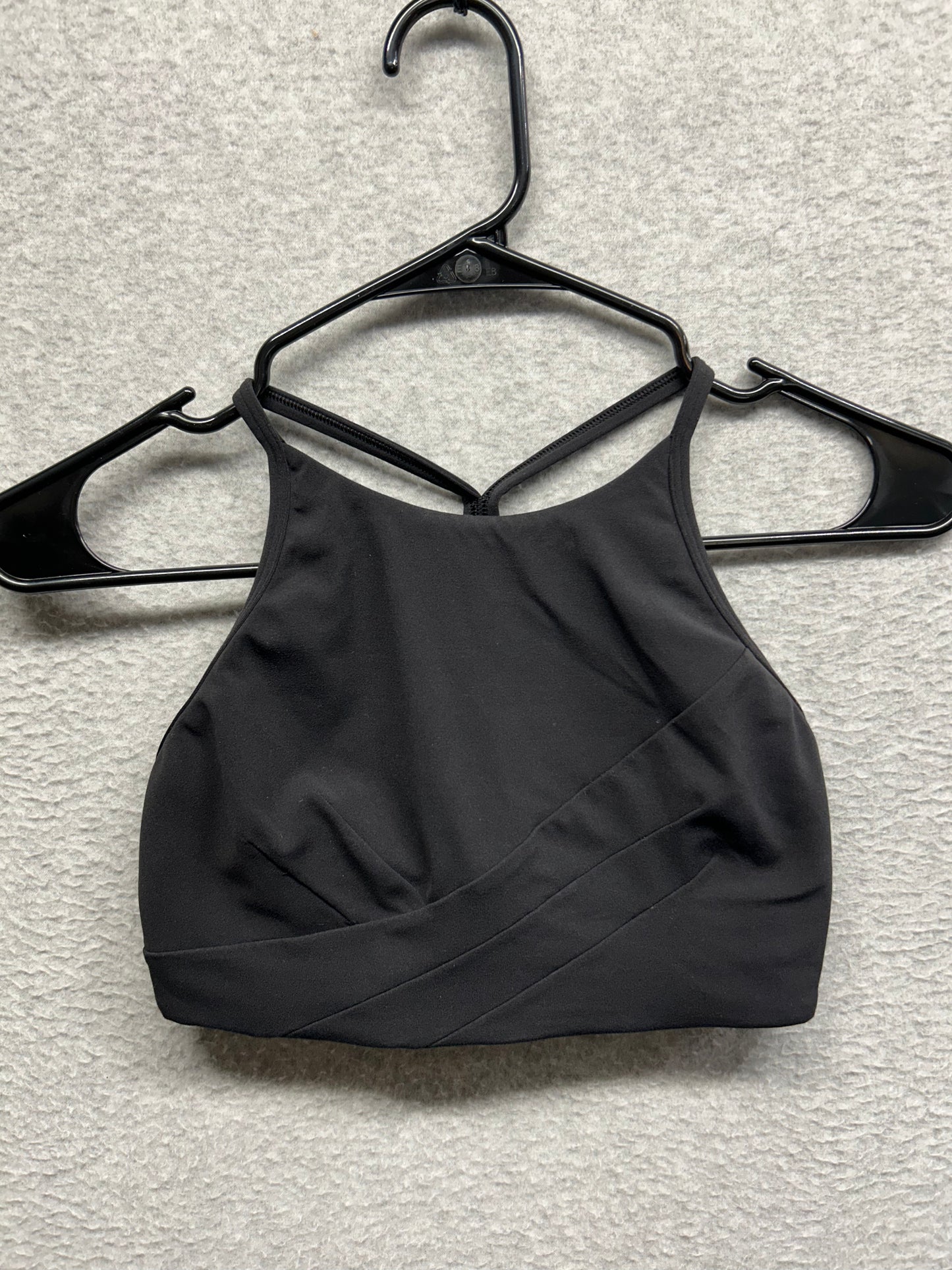 Lululemon Flow Y Wrap-Front High-Neck Bra Size 6 Black
