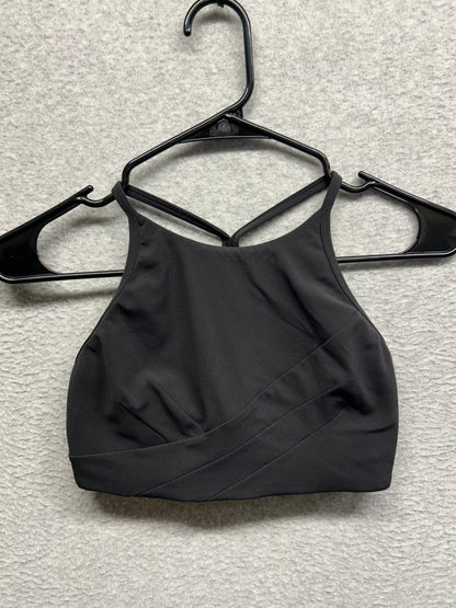 Lululemon Flow Y Wrap-Front High-Neck Bra Size 6 Black