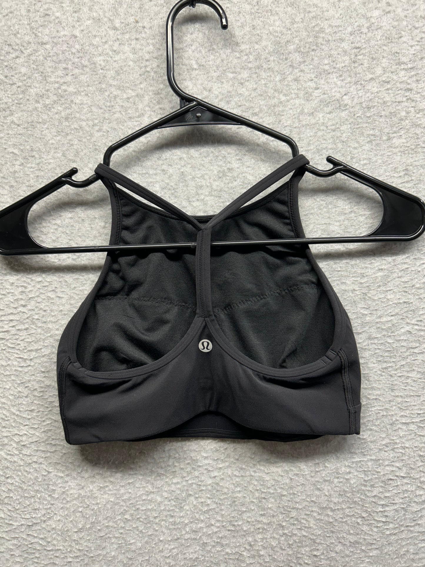 Lululemon Flow Y Wrap-Front High-Neck Bra Size 6 Black