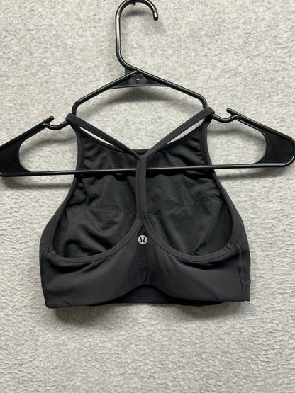 Lululemon Flow Y Wrap-Front High-Neck Bra Size 6 Black
