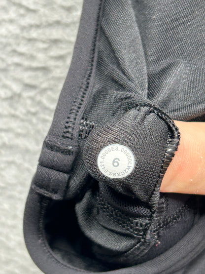 Lululemon Flow Y Wrap-Front High-Neck Bra Size 6 Black