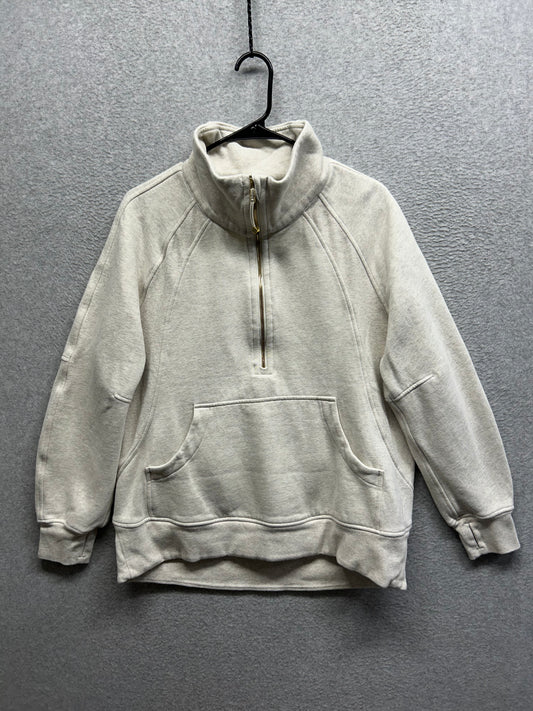 Lululemon Scuba Oversized Funnel-Neck Half Zip Long Size M/L Bone|Gold